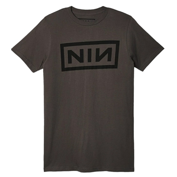 Nine Inch Nails Classic Logo Charcoal Tee - Picture 1 of 4